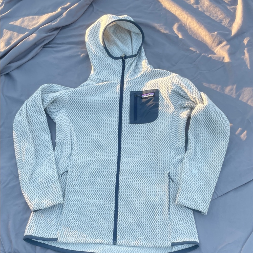 Patagonia White and Blue Women's Jacket
